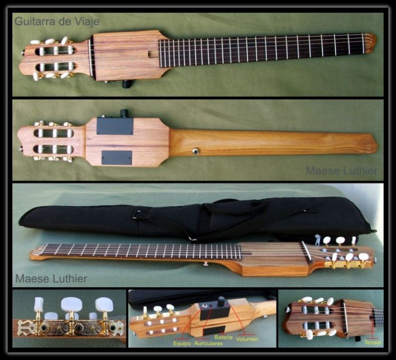 Guitarra de Viaje de Cuerdas de Nylon
